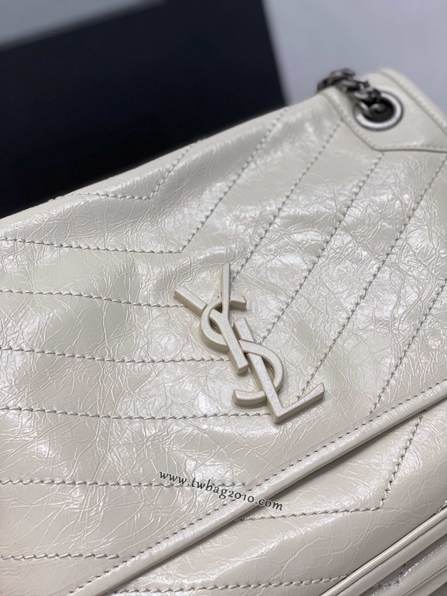 YSL专柜款女包 聖羅蘭經典款niki油蠟皮包包 YSL肩背斜挎包 498894  jjh1031